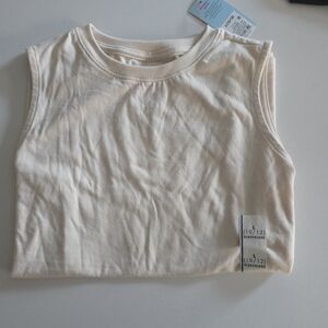 Kids Sleeveless Tank Top in Cream - Brand Unknown